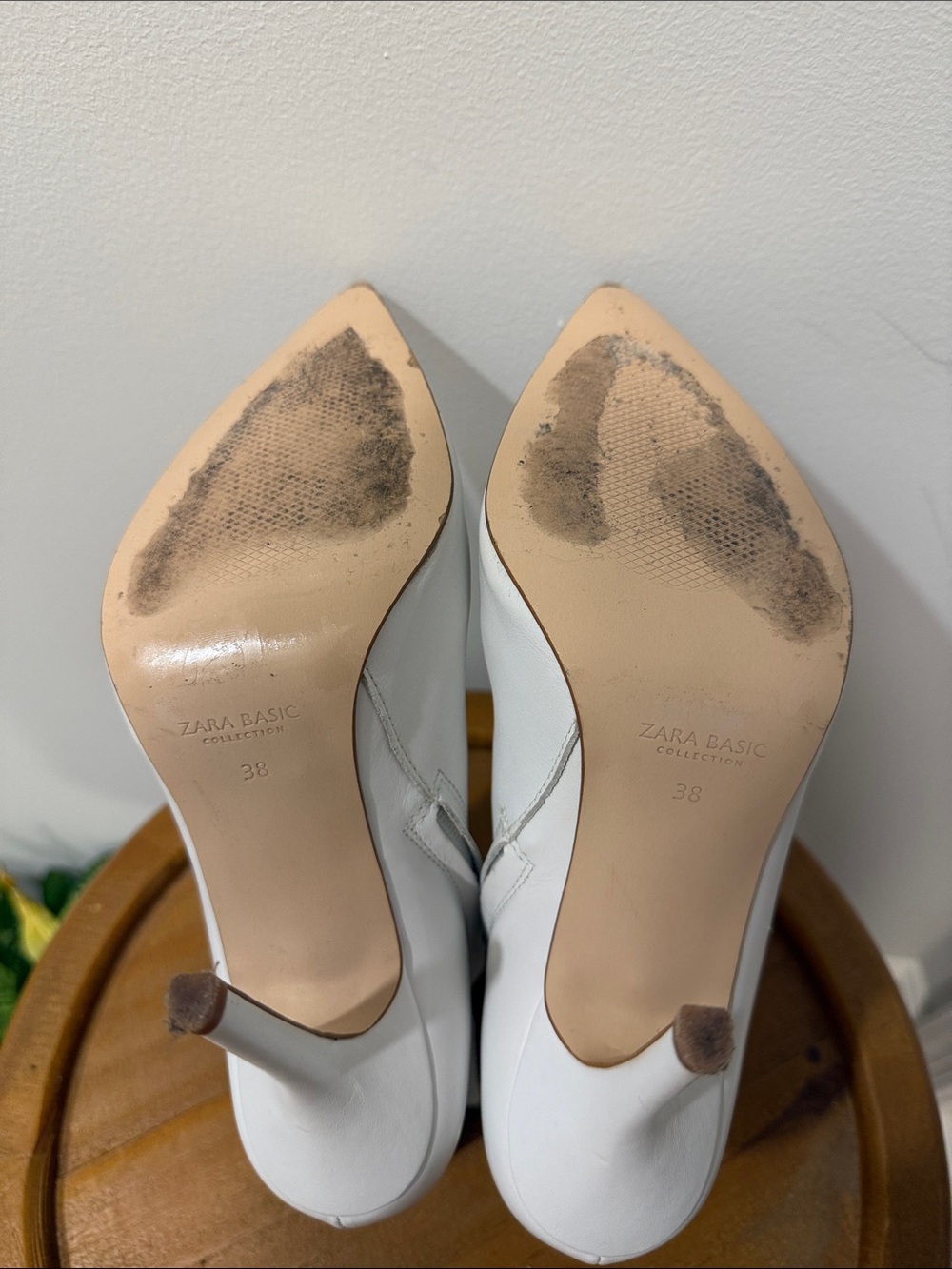 Zara White Pointed Toe Ankle Boots - Picture 7 of 12